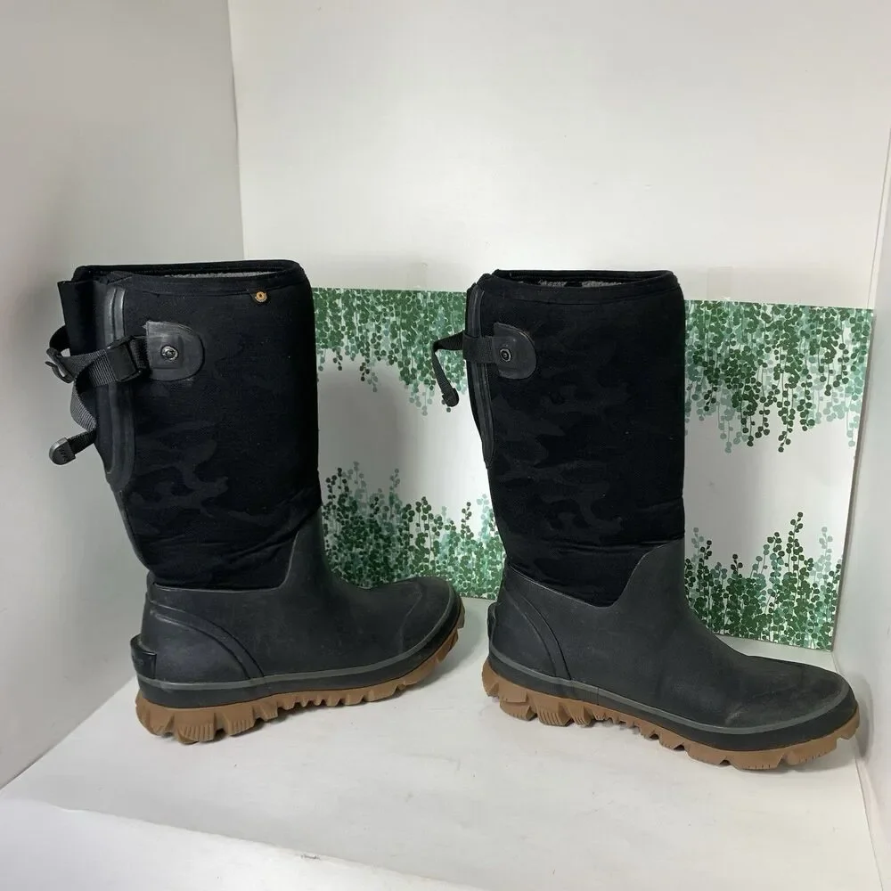 Bogs Whiteout Ajdustable Calf Slip On Boots Winter Size 8 US Or 39 EU Womens